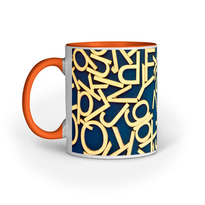 Artistic Alphabets: Abstract Design Printed Mugs