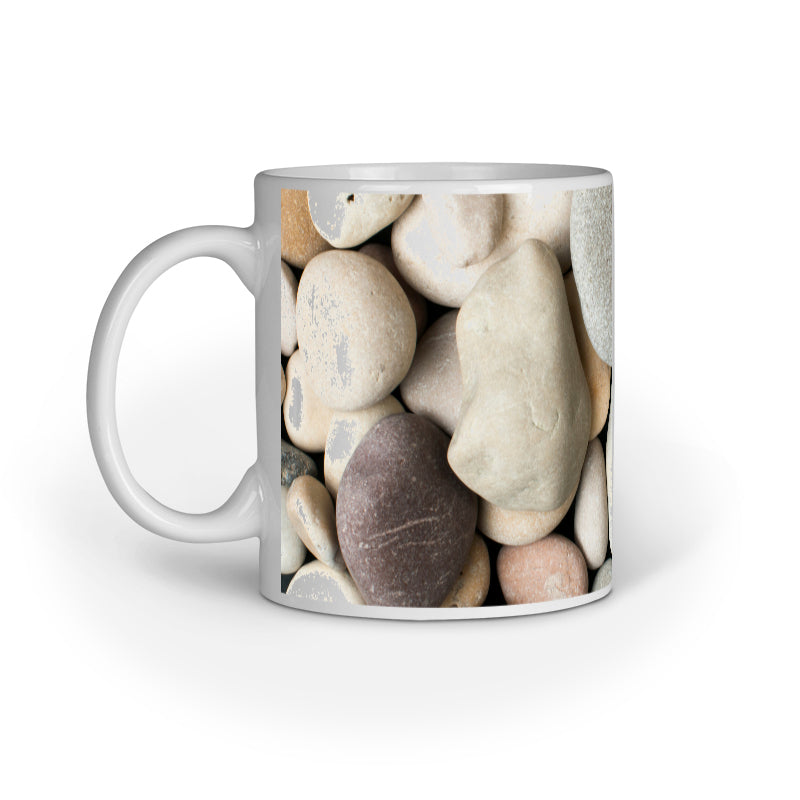 Abstract Rocks Design Printed Mug: Harmonious Colors and Textures