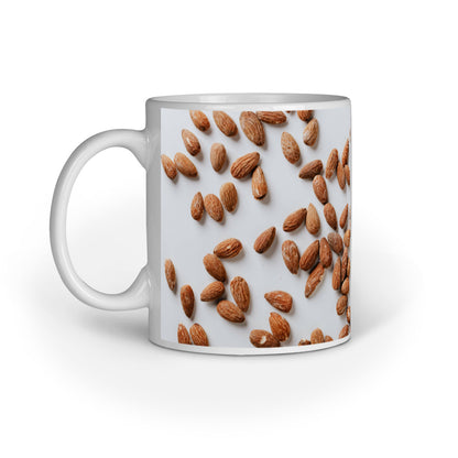 Wholesome Almonds Abstract Design Printed Mug: Nutty Inspiration