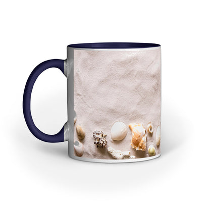 Serene Sea Beach Design Printed Mug: Coastal Bliss