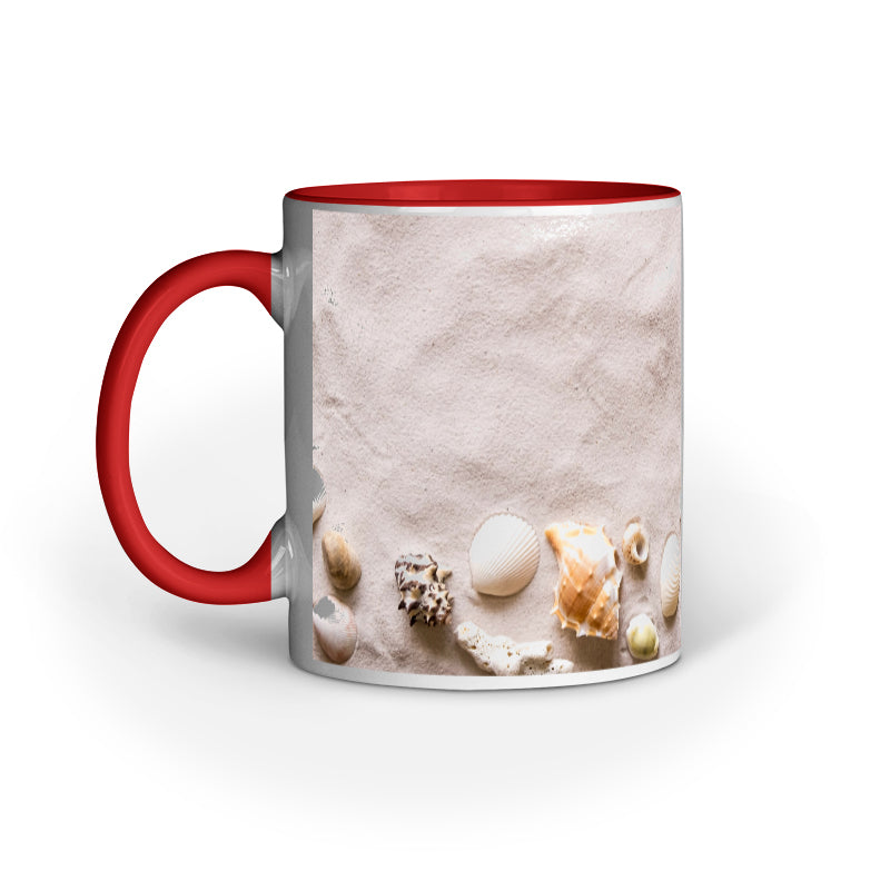 Serene Sea Beach Design Printed Mug: Coastal Bliss