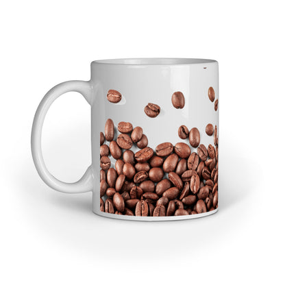 Coffee Lover's Delight: Multiple Coffee Beans Design Printed Mug