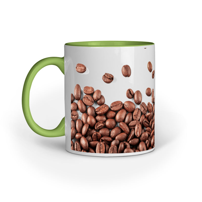 Coffee Lover's Delight: Multiple Coffee Beans Design Printed Mug