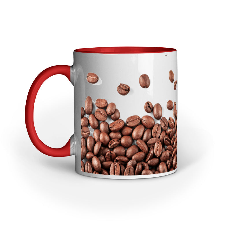Coffee Lover's Delight: Multiple Coffee Beans Design Printed Mug