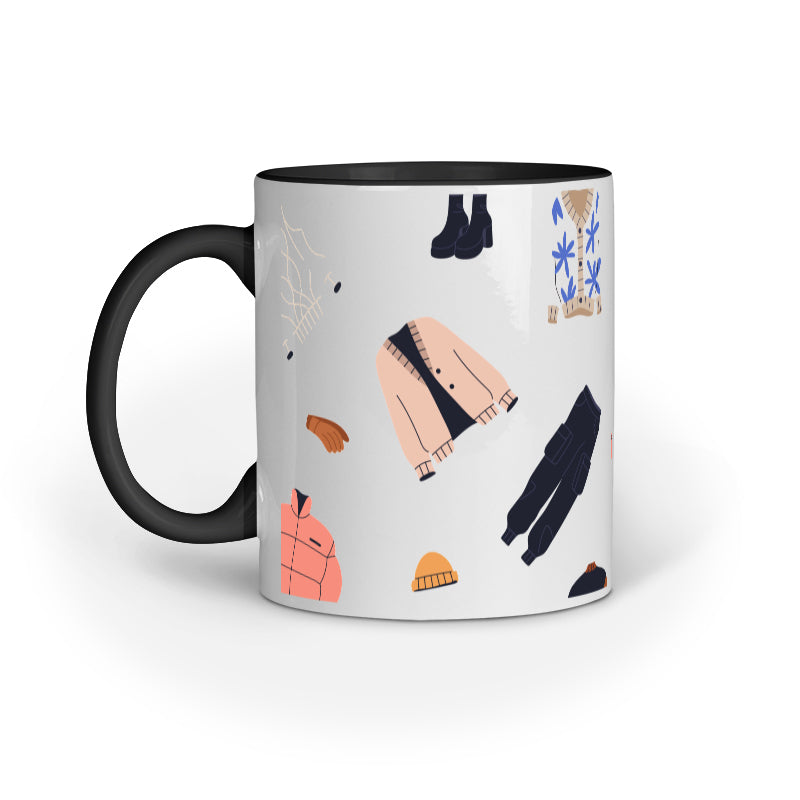 Fashionista's Delight Mug: Stylish Clothes Collection Design