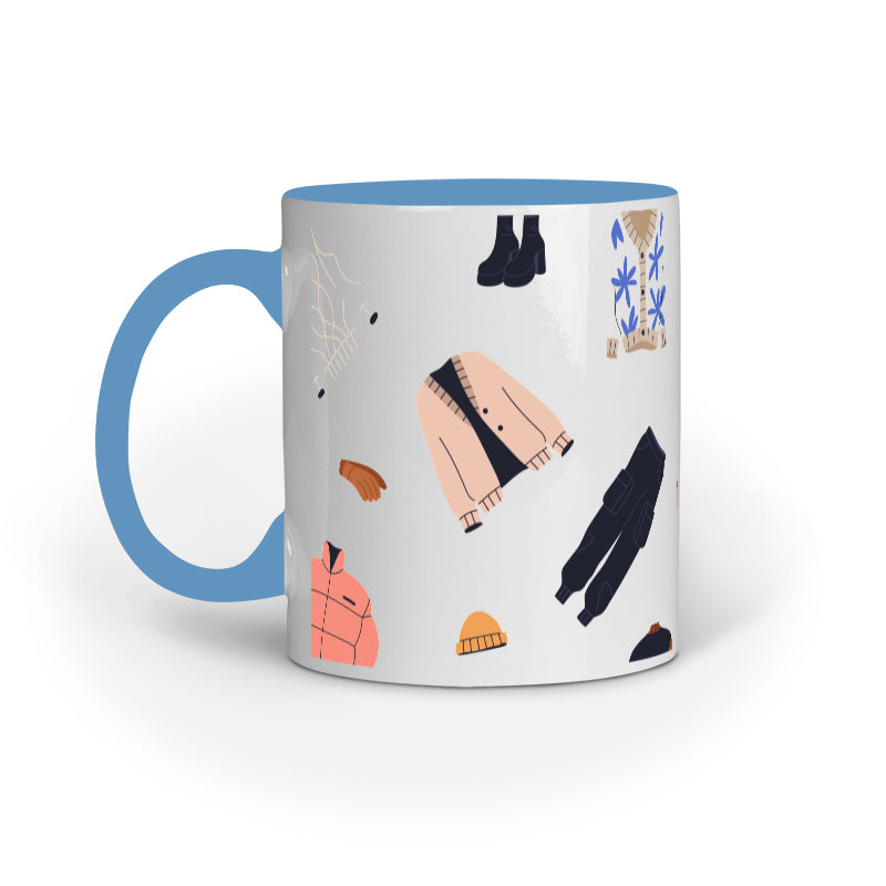 Fashionista's Delight Mug: Stylish Clothes Collection Design