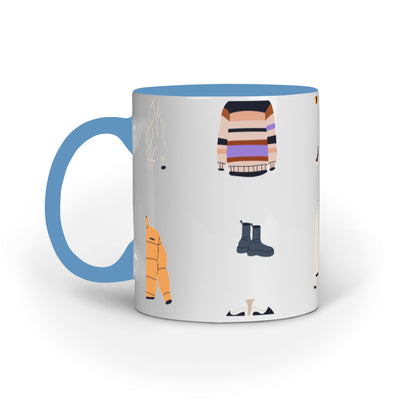 Winter Chic Mug: Fashionable Cold-Weather Clothes Design