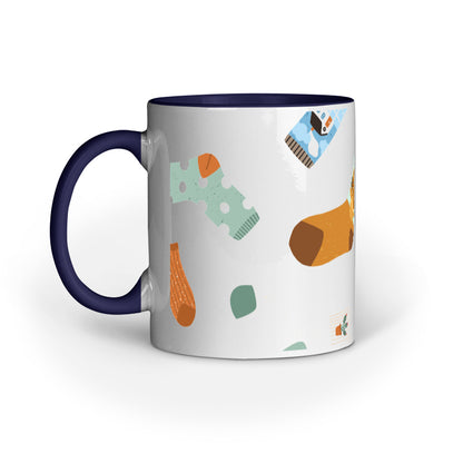 Vibrant Socks Mug: Multicolored Socks Design
