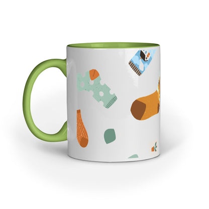 Vibrant Socks Mug: Multicolored Socks Design