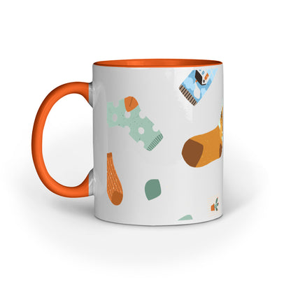 Vibrant Socks Mug: Multicolored Socks Design