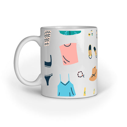 Cozy Comfort Mug: Multiple Comfort Clothes Design