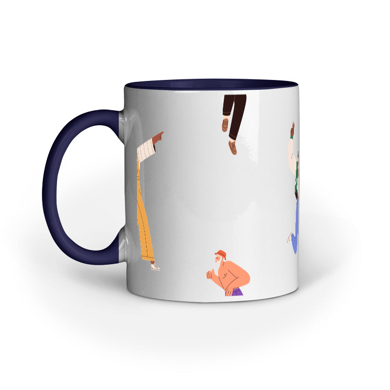 Dynamic Dance Mug: Energetic Dancing People Design