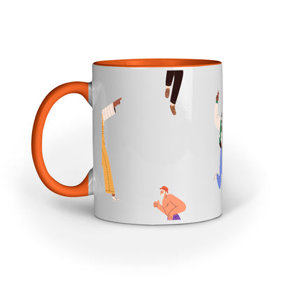 Dynamic Dance Mug: Energetic Dancing People Design