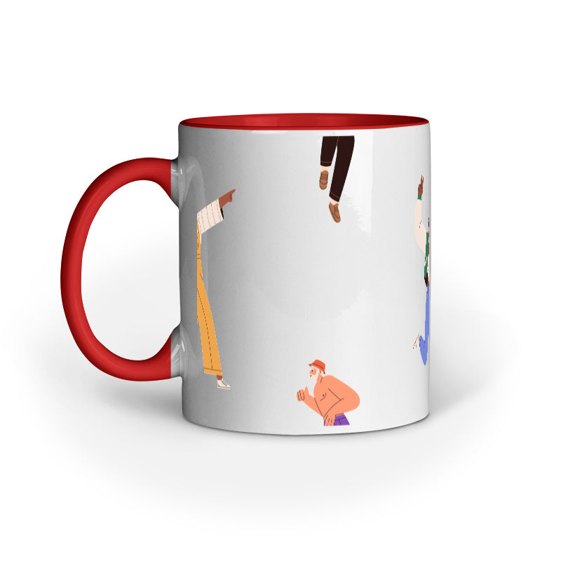 Dynamic Dance Mug: Energetic Dancing People Design