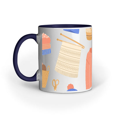 Knitting and Style: Fashionable Designs on Printed Mugs