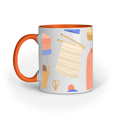Knitting and Style: Fashionable Designs on Printed Mugs