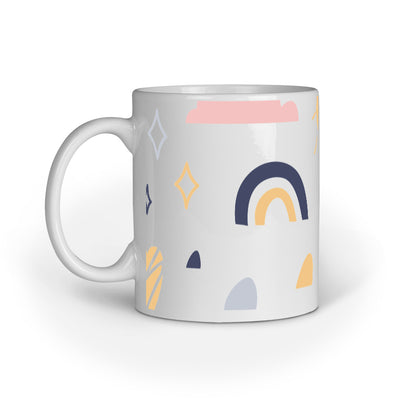 Whimsical Rainbow Mug: Starry Sky and Sunny Smiles