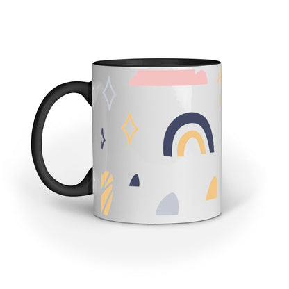 Whimsical Rainbow Mug: Starry Sky and Sunny Smiles