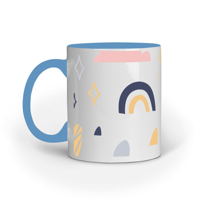 Whimsical Rainbow Mug: Starry Sky and Sunny Smiles