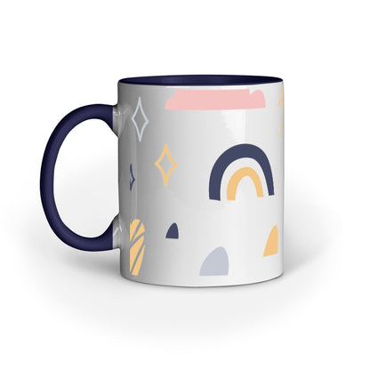 Whimsical Rainbow Mug: Starry Sky and Sunny Smiles
