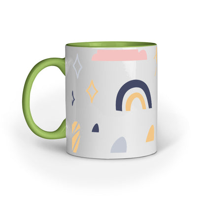 Whimsical Rainbow Mug: Starry Sky and Sunny Smiles
