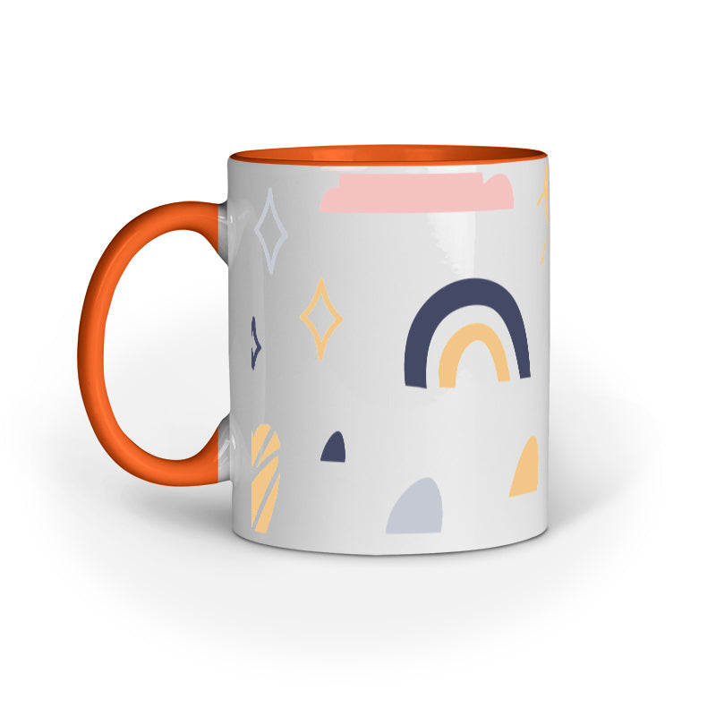 Whimsical Rainbow Mug: Starry Sky and Sunny Smiles