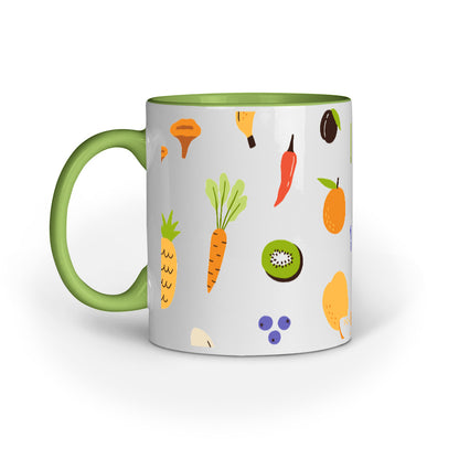 Farm to Table Mug: Vibrant Vegetables, Fresh Fish, and Cheesy Delights
