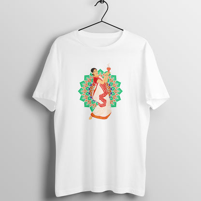 Traditional Durga Puja Dance Men's Printed T-Shirt - Festive Elegance