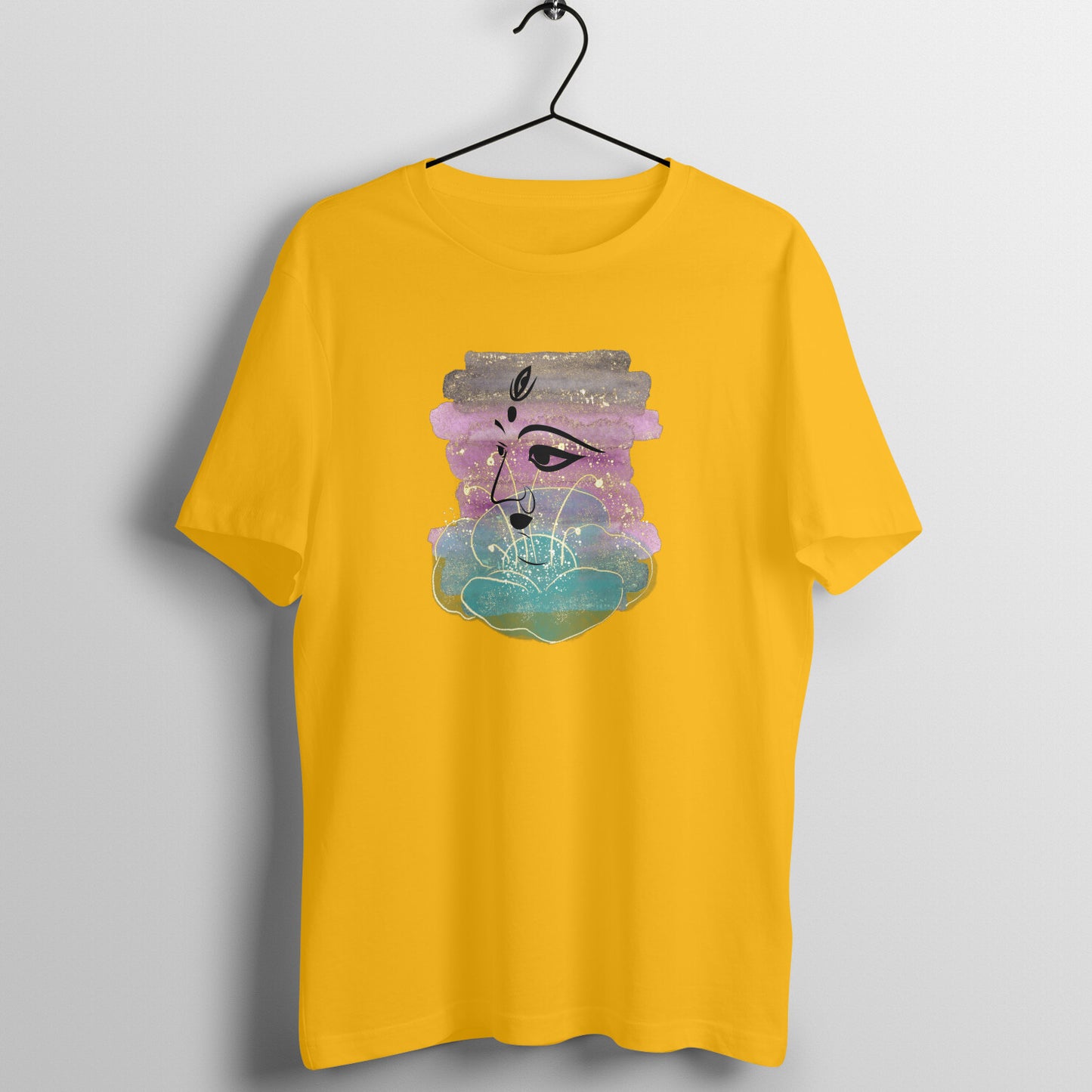 Omnipresent Goddess Durga Men's T-Shirt - Across 3 Realms Design