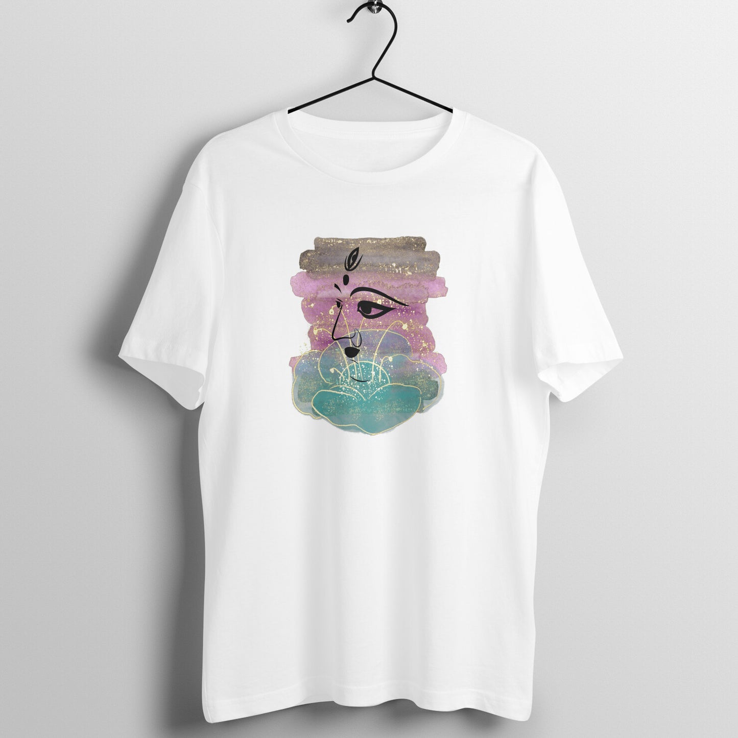 Omnipresent Goddess Durga Men's T-Shirt - Across 3 Realms Design