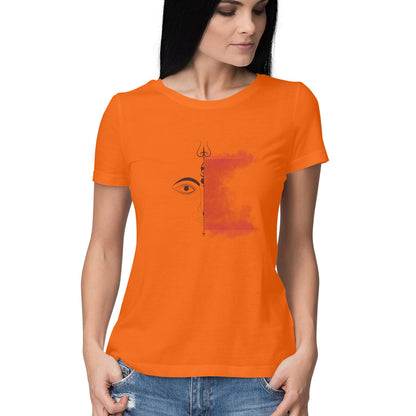 Power of Trishul Women's Printed T-Shirt - Maa Durga Devotion