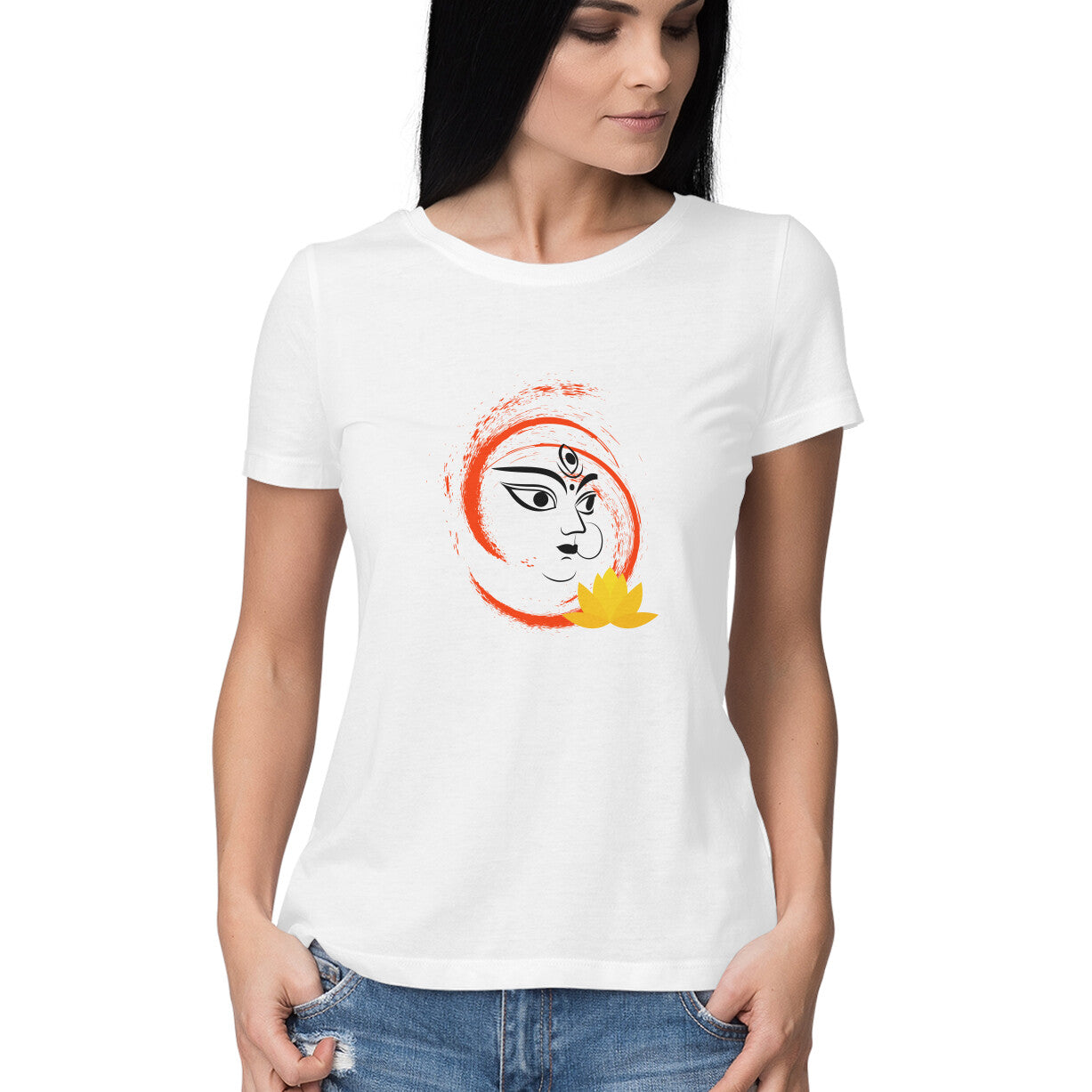 Powerful Mother Goddess Women's T-Shirt - Circle of Life Design