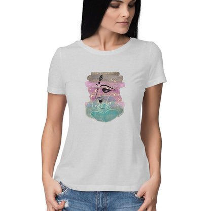 Omnipresent Goddess Durga Women's T-Shirt - Across 3 Realms Design