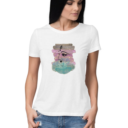 Omnipresent Goddess Durga Women's T-Shirt - Across 3 Realms Design