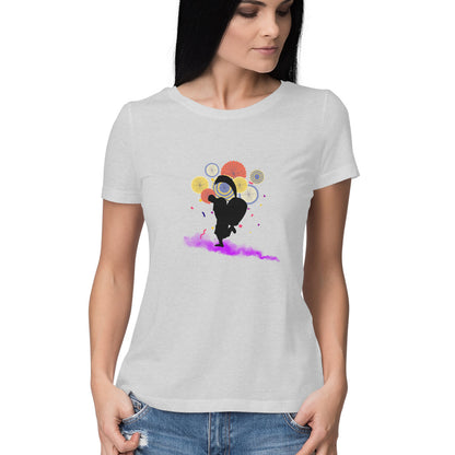 Dhaki Dance Women's T-Shirt - Embrace the Spirit of Durga Puja