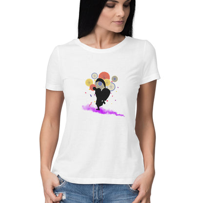 Dhaki Dance Women's T-Shirt - Embrace the Spirit of Durga Puja