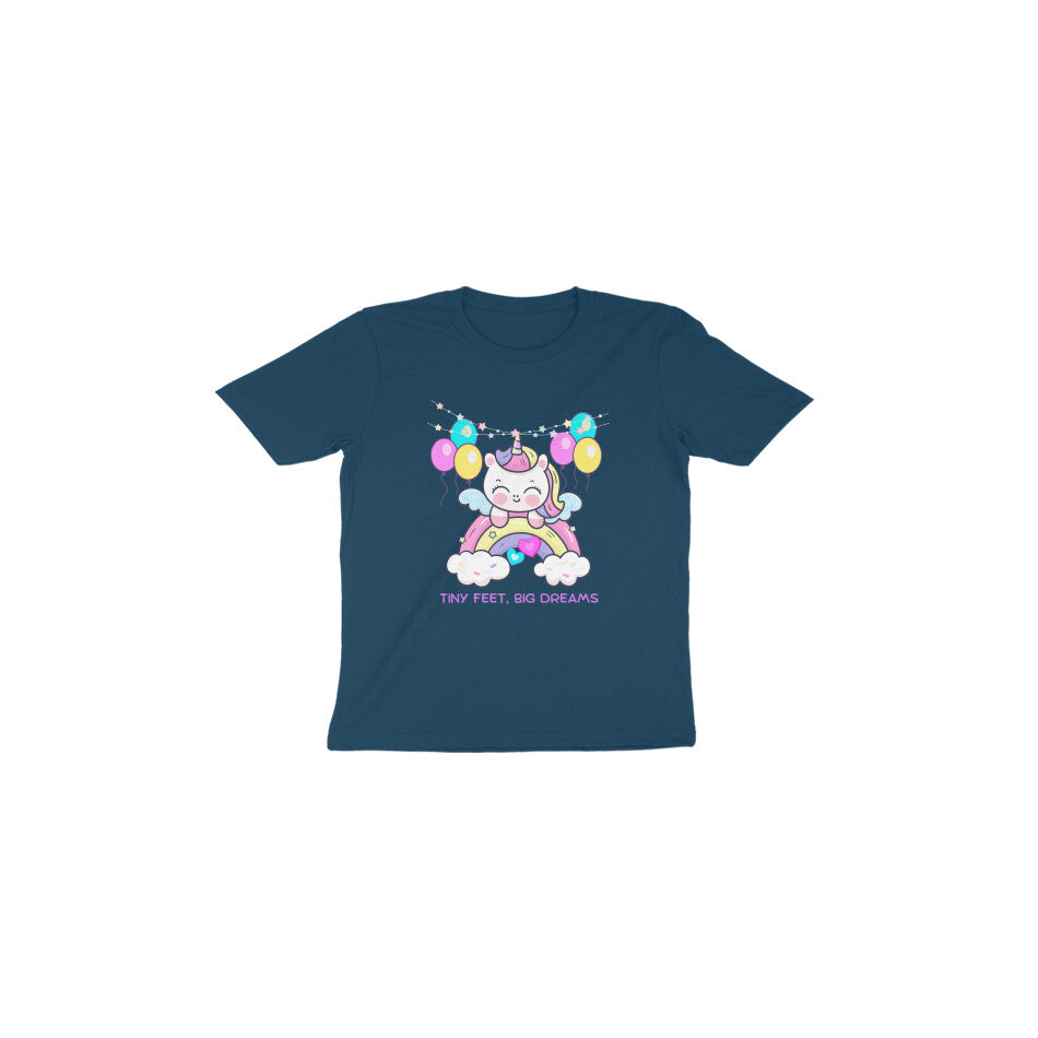Rainbow Unicorn Toddler T-Shirt: Tiny Feet, Big Dreams