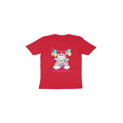 Rainbow Unicorn Toddler T-Shirt: Tiny Feet, Big Dreams