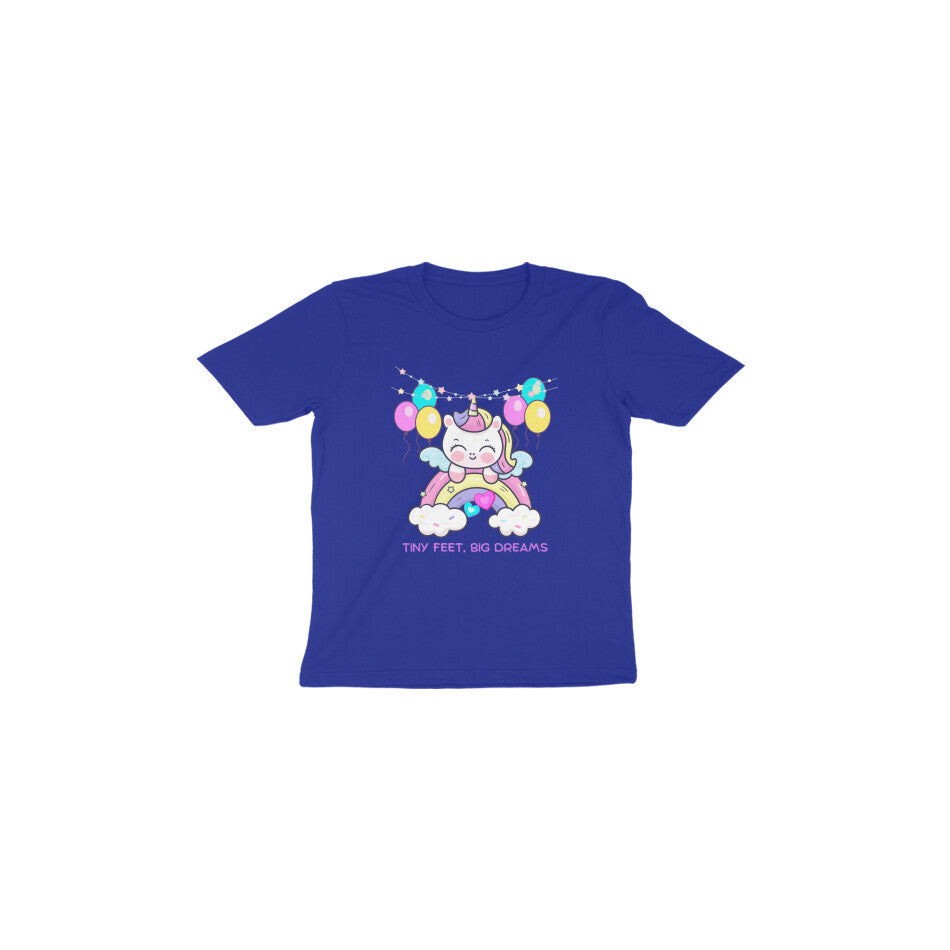 Rainbow Unicorn Toddler T-Shirt: Tiny Feet, Big Dreams