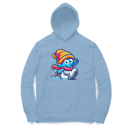 Smurf-themed Unisex Printed Hoodie - Playful and Stylish Design