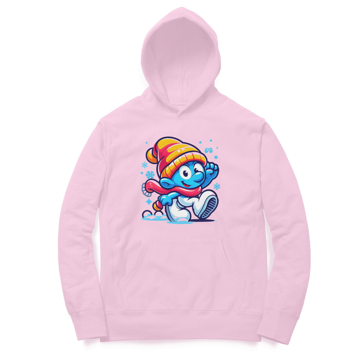 Smurf-themed Unisex Printed Hoodie - Playful and Stylish Design