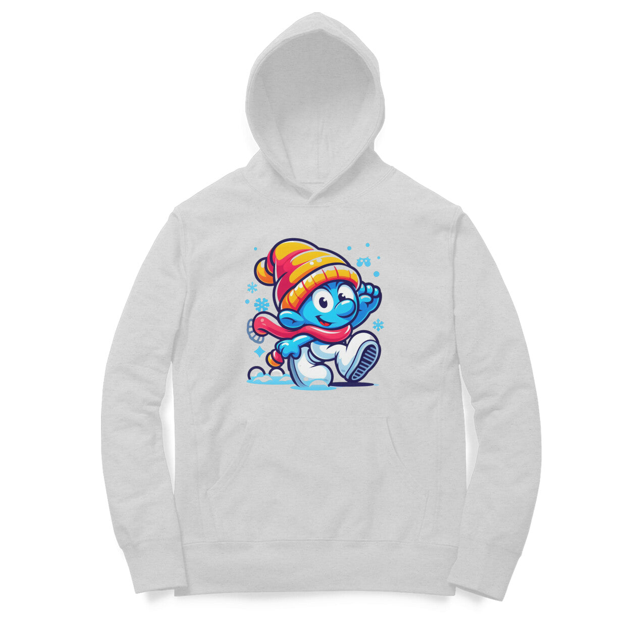 Smurf-themed Unisex Printed Hoodie - Playful and Stylish Design