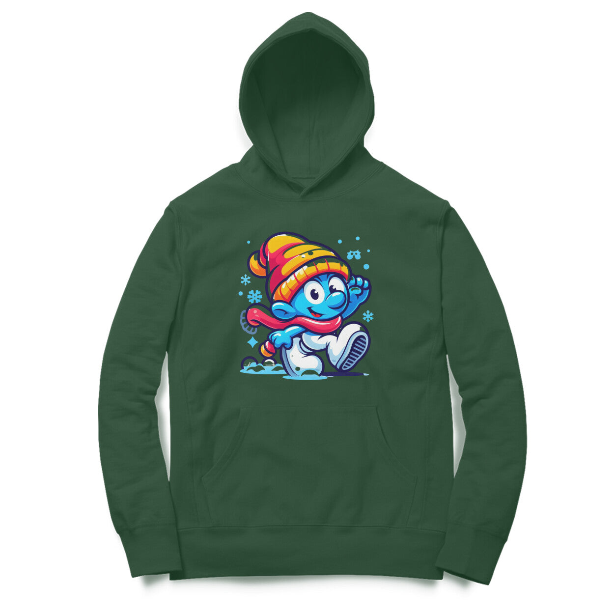 Smurf-themed Unisex Printed Hoodie - Playful and Stylish Design