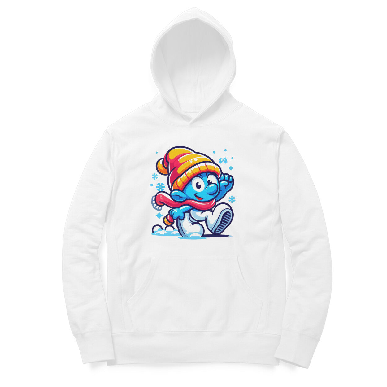 Smurf-themed Unisex Printed Hoodie - Playful and Stylish Design