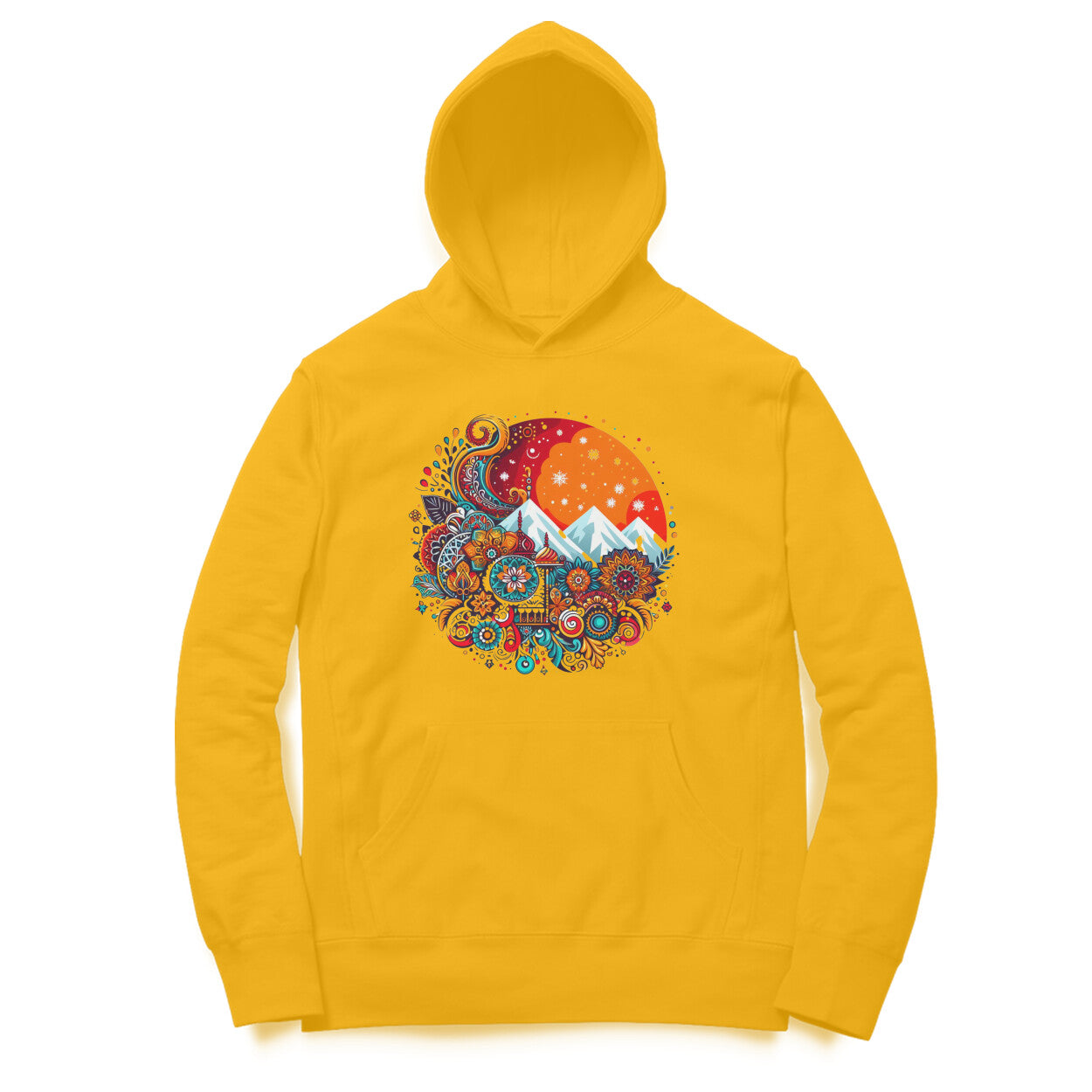 Northern Lights Unisex Printed Hoodie - Mountain Magic