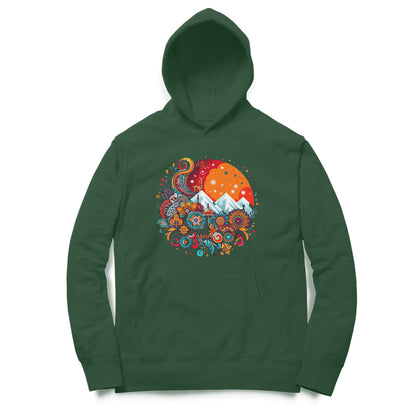 Northern Lights Unisex Printed Hoodie - Mountain Magic