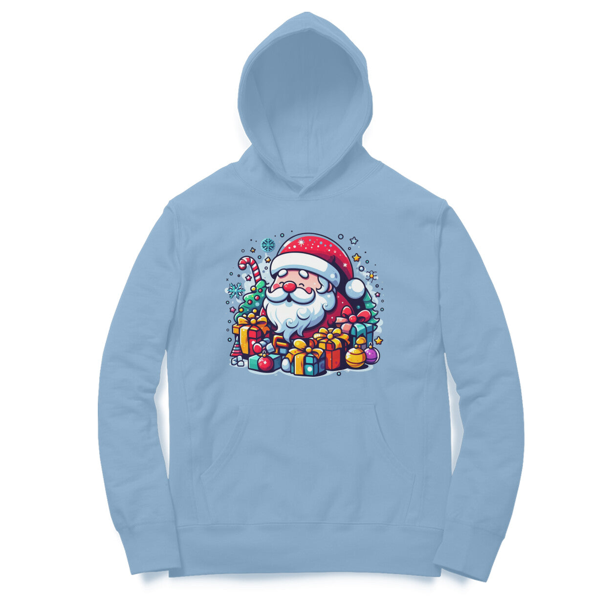 Santa's Arrival Unisex Printed Hoodie - Festive Cheer Delivered