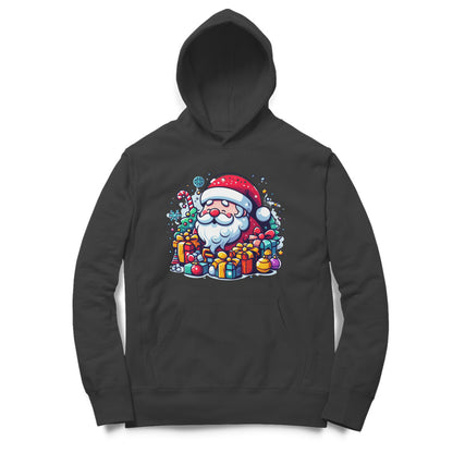 Santa's Arrival Unisex Printed Hoodie - Festive Cheer Delivered