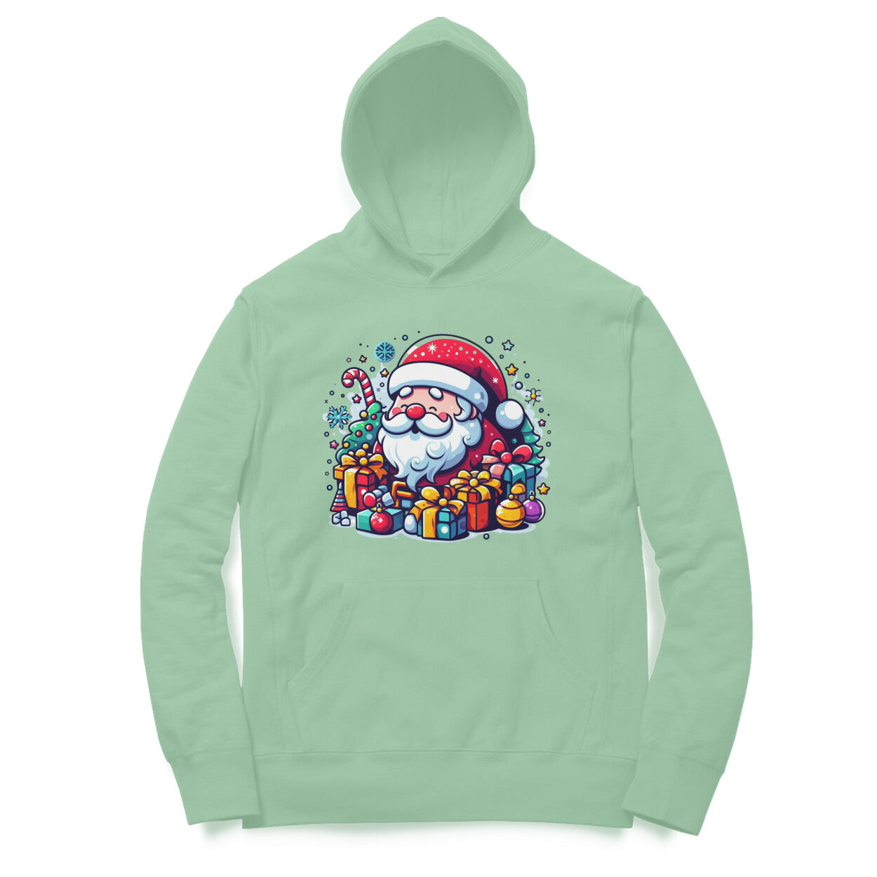 Santa's Arrival Unisex Printed Hoodie - Festive Cheer Delivered