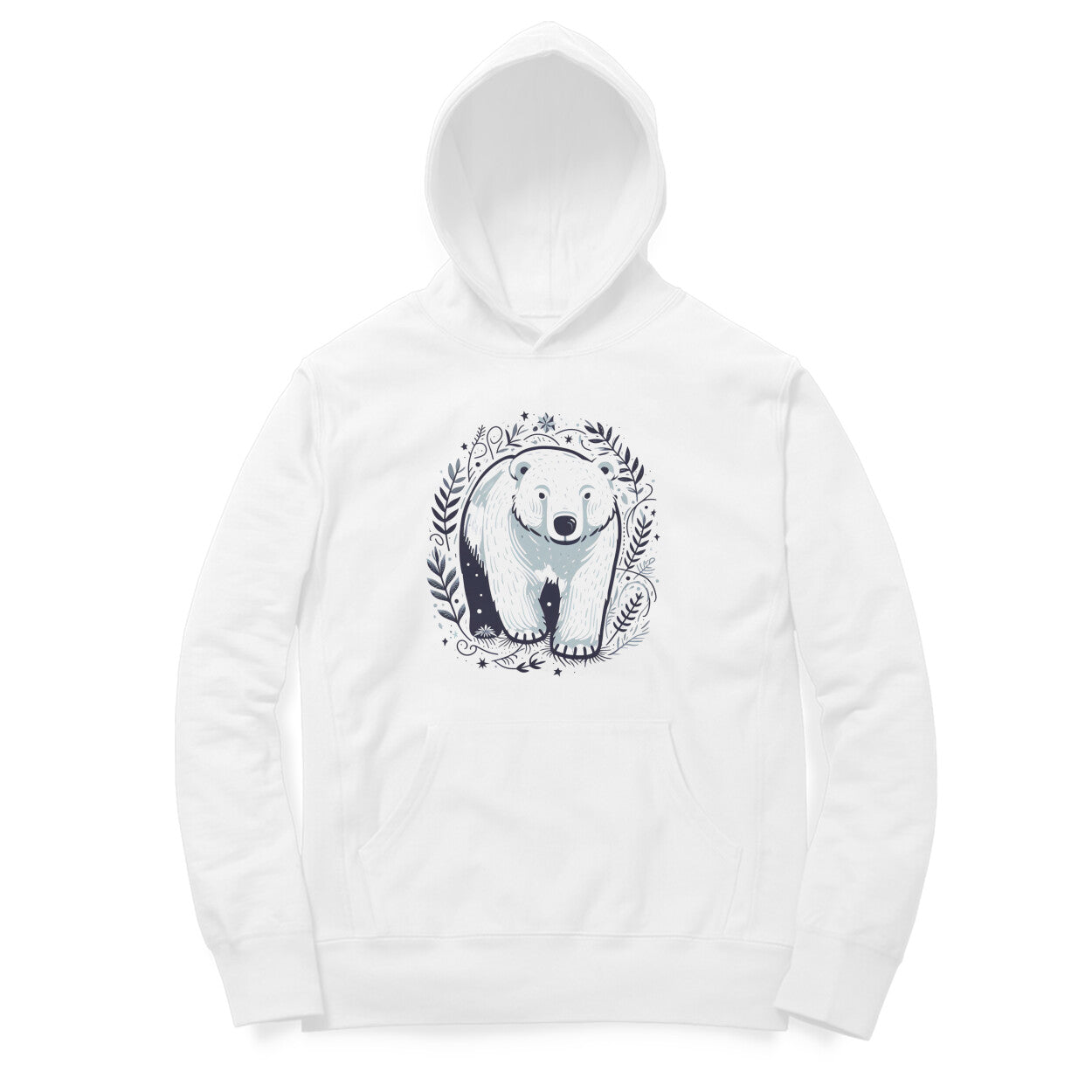 Arctic Explorer Unisex Printed Hoodie - Polar Bear Trek